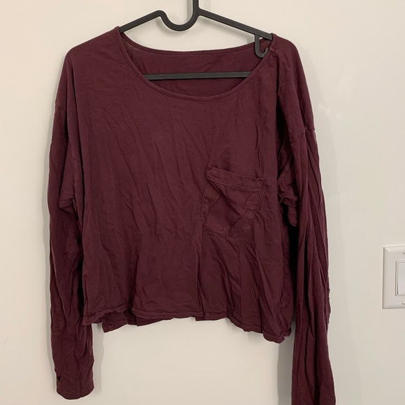 American Apparel oversized cropped long sleeve t shirt (OG $ ~ 60) - Picture 2 of 3